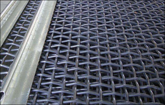 Stainless steel screen mesh made of pre-crimped wire offering high strength